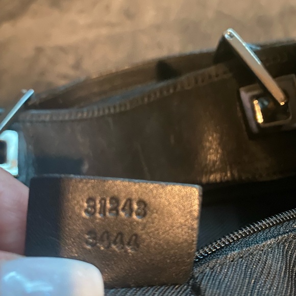 Gucci Monogram Leather/Canvas Tote Black - Picture 2 of 10